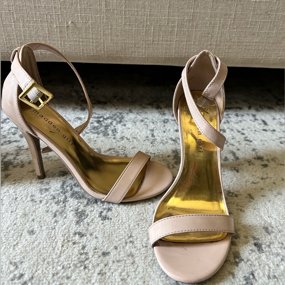 Madden girl tan stiletto heel